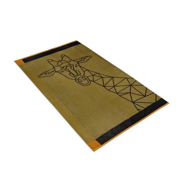 Strandtuch mit Giraffe, Giraffentuch, Tuch mit geometrischen Design