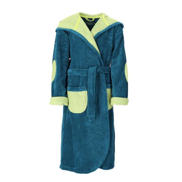 Children bathrobe with pockets, children bathrobe with belt, children bathrobe with doubleface look