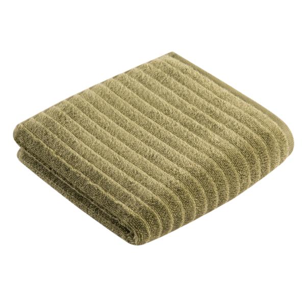 Olive green cloth, vegan cloth, towel with recycled cotton fibers