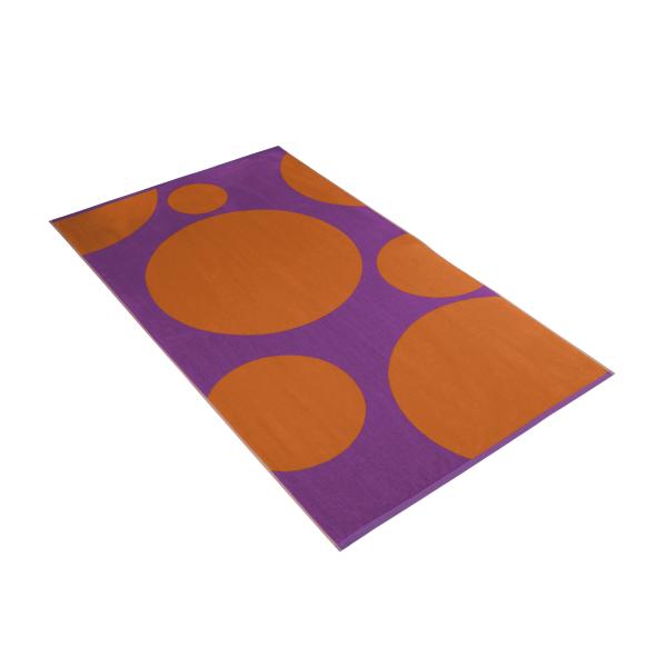Dots beach towel, stylish beach towel, purple beach towel