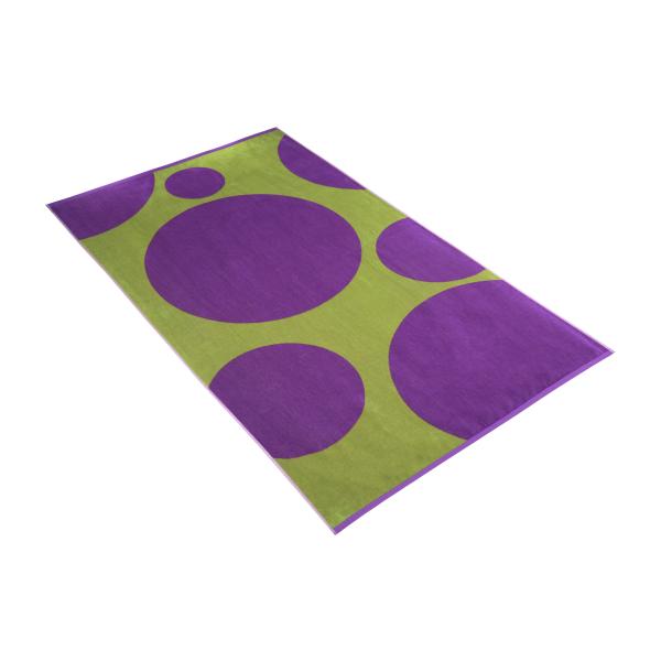 Dots beach towel, stylish beach towel, green beach towel