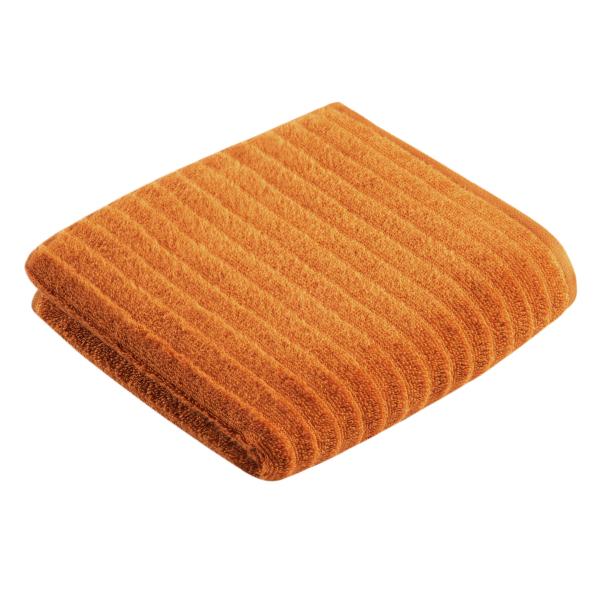 Orange towel, stair design towel, vegan towel, cotton towel